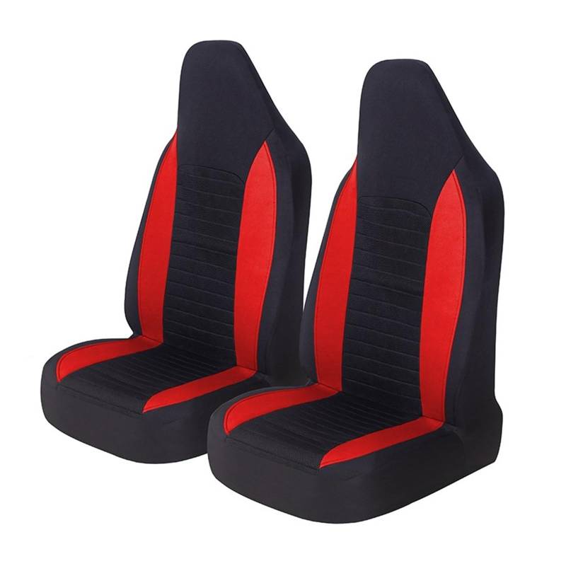 CENAP Autobezüge Set Für Toyota Für Aygo 2007 Sport Auto Sitzbezüge Einfache Vorder Paar Universal Eimer Auto Sitz Protektoren Sitzschoner Auto(RED) von CENAP