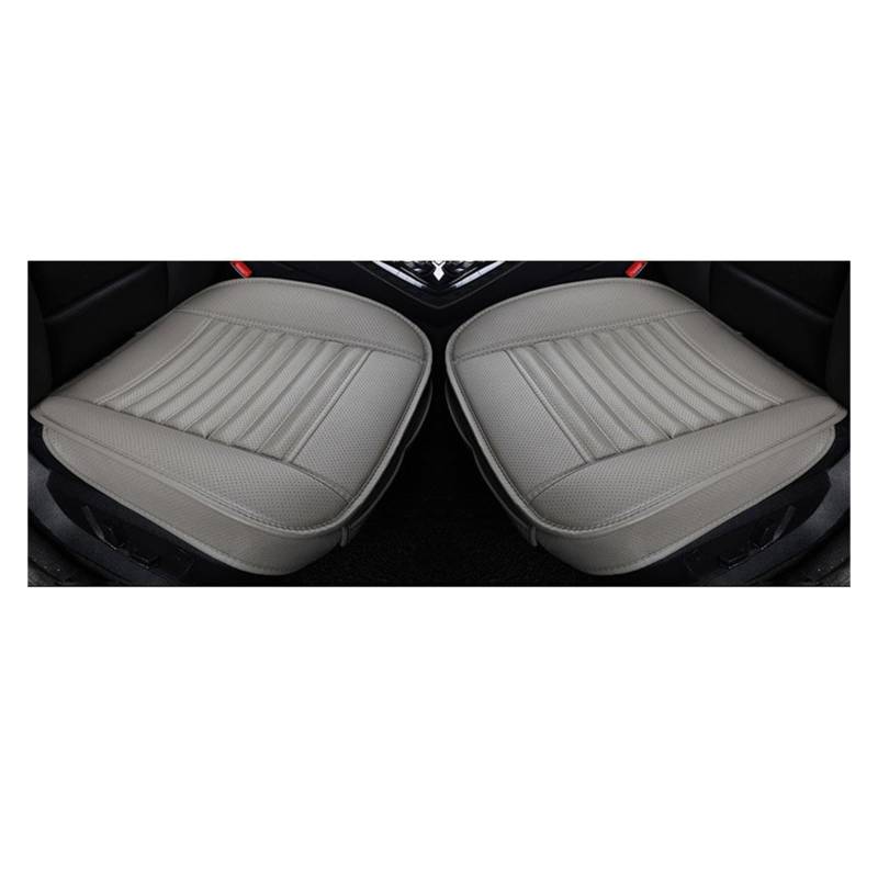 CENAP Autobezüge Set Sitzbezüge Für Autos PU-Leder Autositzbezug Universelle Vierjahreszeiten-Stühle Schutzmatte Automobil-Sitzbezug Autozubehör Sitzschoner Auto(2pcs Front Gray) von CENAP