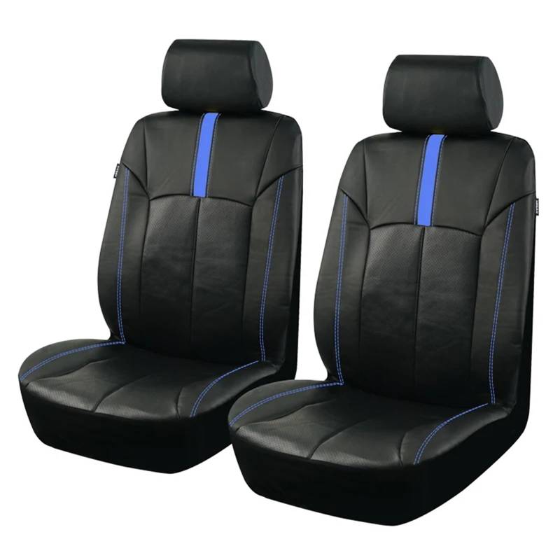 CENAP Autobezüge Set Sportliches Unisex Racing Universal-Leder-Autositzbezüge-Set Passend Für Die Meisten Autos SUVs LKWs Autozubehör Innenausstattung Sitzschoner Auto(Blue 4pcs) von CENAP