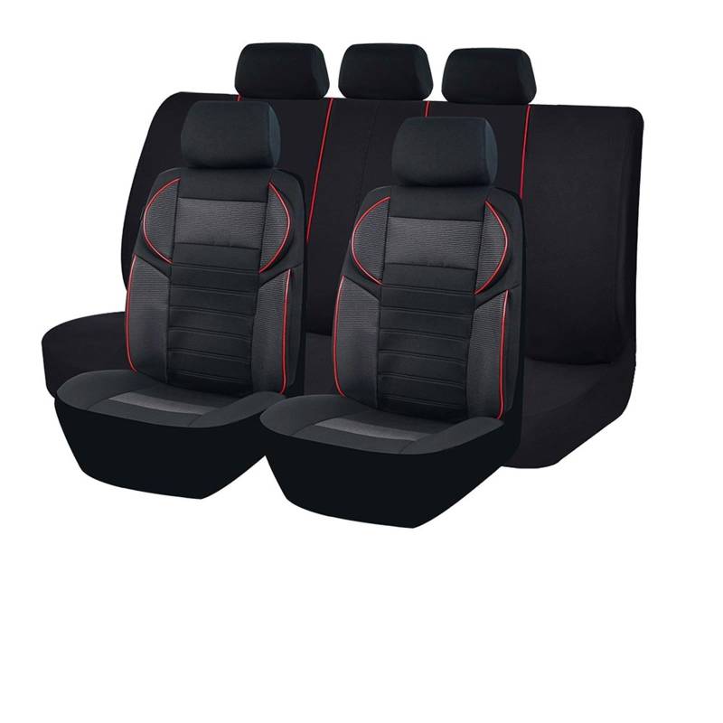 CENAP Autobezüge Set Universal Sport Sitz Auto Abdeckungen Design Atmungsaktive Mesh Stoff Auto Sitzbezüge Kissen Fit Für Die Meisten Auto SUV Van Sitzschoner Auto(AD9432 Set) von CENAP