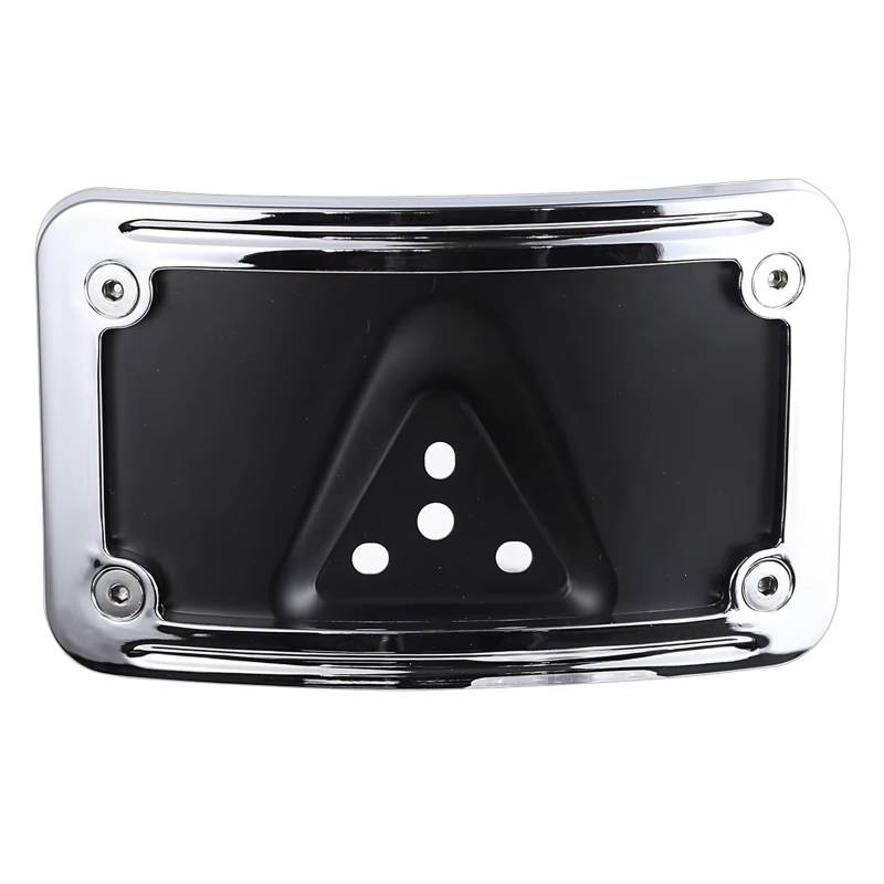 Motorrad Kennzeichenhalter Für 3 Für Loch Für Dyna Für Sportster Für Mount Chorme Schwarz Gebogene Laydown Nummernschild Halterung Motorrad Kennzeichen(Chrome) von CENAP