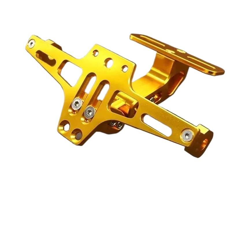 Motorrad Kennzeichenhalter Für MT07 Für MT09 MT10 R1 Accessores Motorrad Hinten Kennzeichen Halterung Blinker Lichter Motorrad Kennzeichen(Yellow) von CENAP