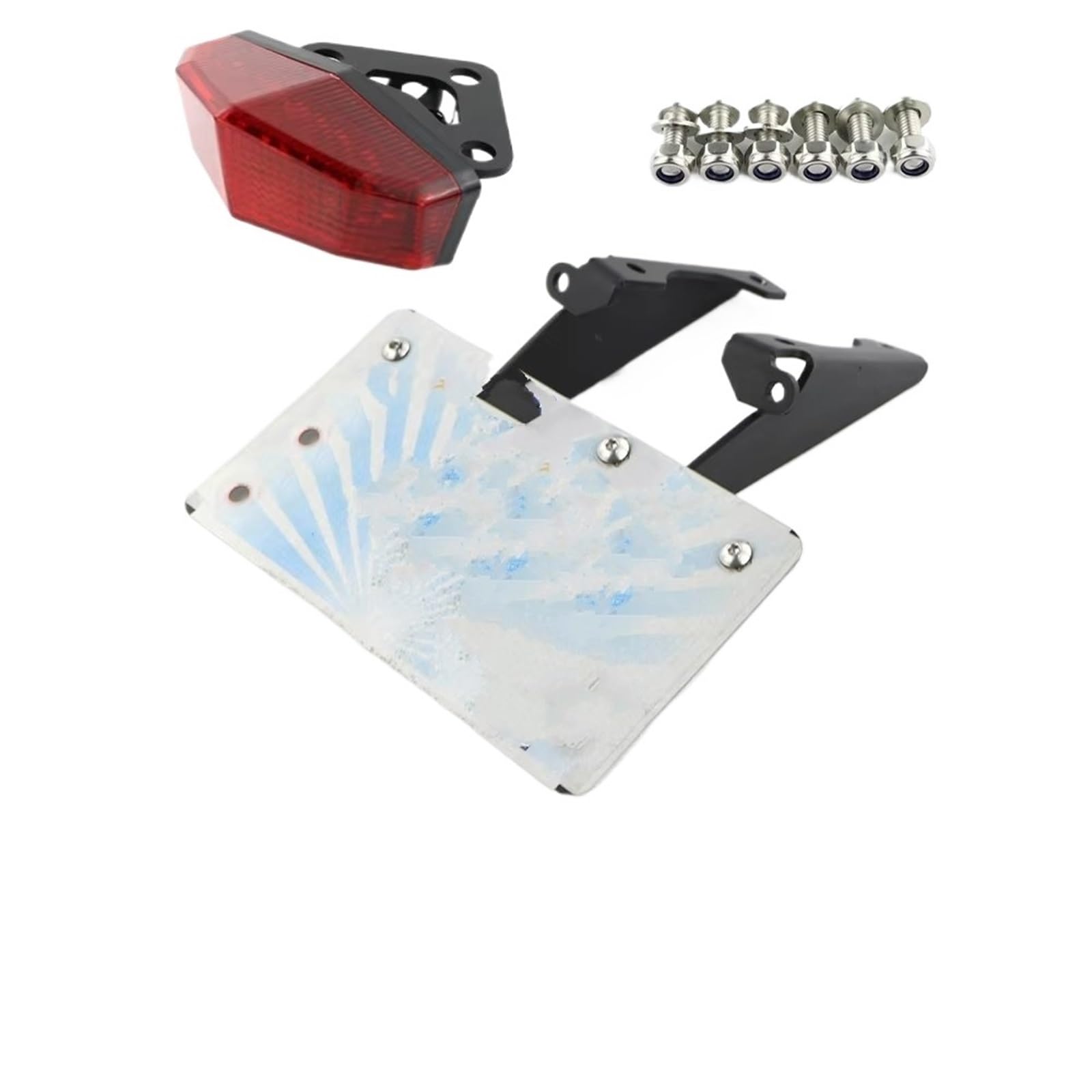 Motorrad Kennzeichenhalter Für WR250R Für WR250X Alle Jahr Motorrad Schwanz Ordentlich Kennzeichen Halter Halterung Für Fender Eliminator Kit Aluminium Motorrad Kennzeichen(Red) von CENAP