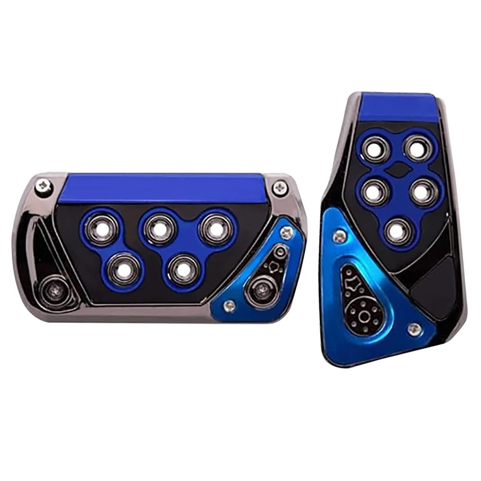 Pedalkappen 2 Stück ABS Übertragung Auto Fuß Bremse Pedale Abdeckung Kraftstoff Gas Fuß Pad Set Kit Nicht-Slip Bremse Pedalkappen(Blue) von CENAP