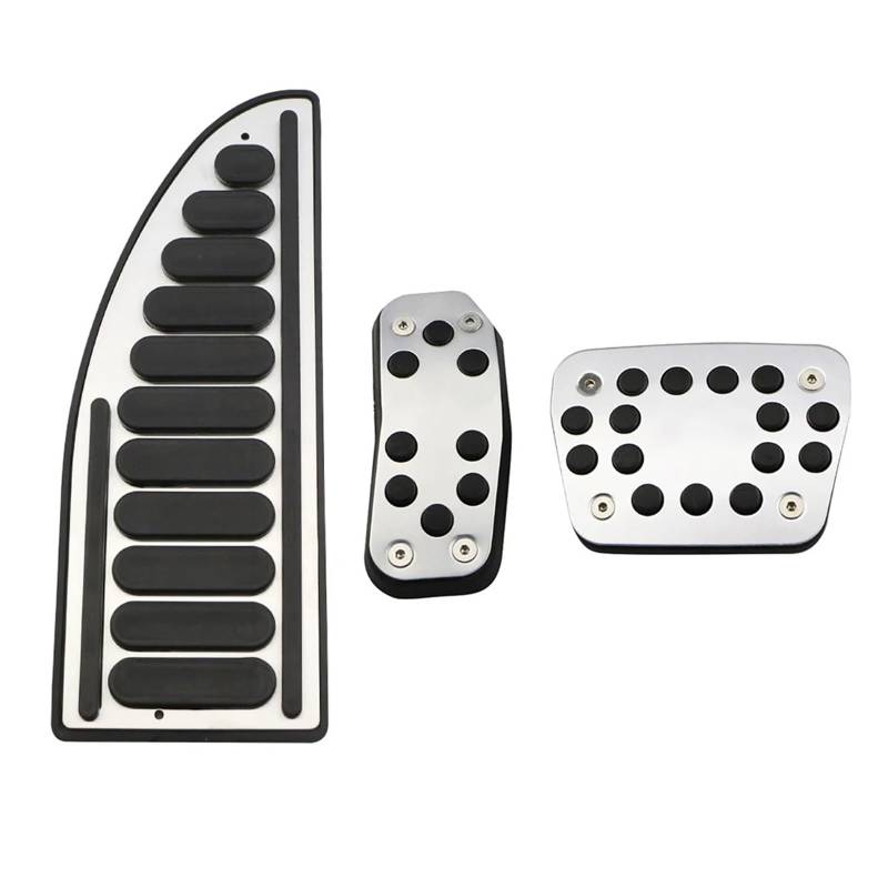 Pedalkappen Für Ford Für Fiesta MK7 VI Für VII WT B299 2008~2022 Edelstahl Gas Beschleuniger Bremse Restfoot Pedal Abdeckung Pads Auto Pedale Bremse Pedalkappen(3 Pieces) von CENAP