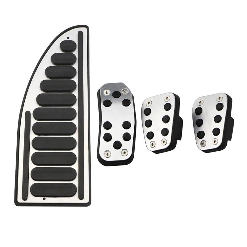 Pedalkappen Für Ford Für Fiesta MK7 VI Für VII WT B299 2008~2022 Edelstahl Gas Beschleuniger Bremse Restfoot Pedal Abdeckung Pads Auto Pedale Bremse Pedalkappen(4 Pieces) von CENAP