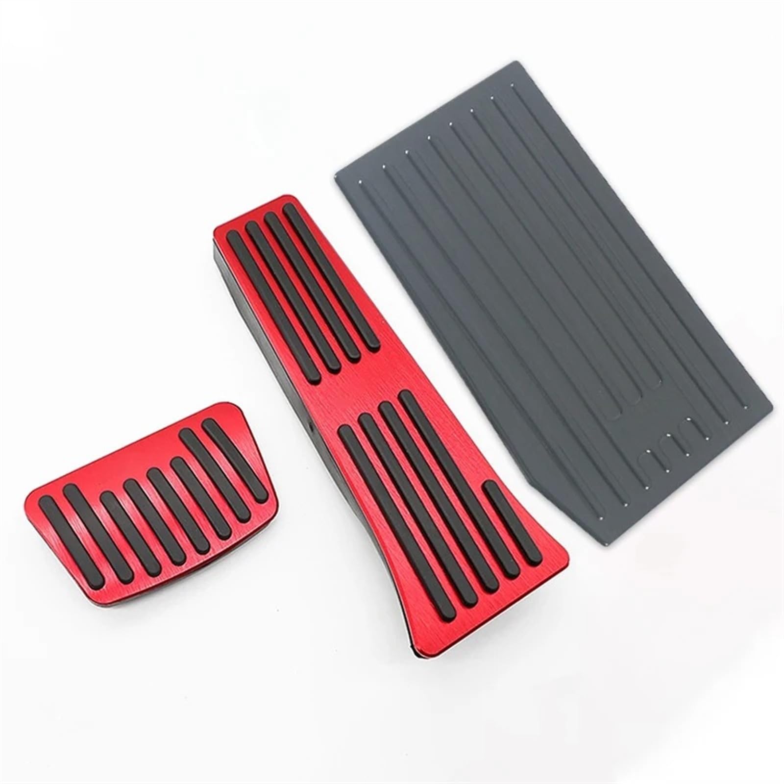 Pedalkappen Für Hyundai Für Tucson NX4 2021 2022 2023 2024 Für Hybrid N Für Linie Auto Gaspedal Bremse Fußstütze Pedale Abdeckung Pads Pads Zubehör Bremse Pedalkappen(3piece Black Red) von CENAP