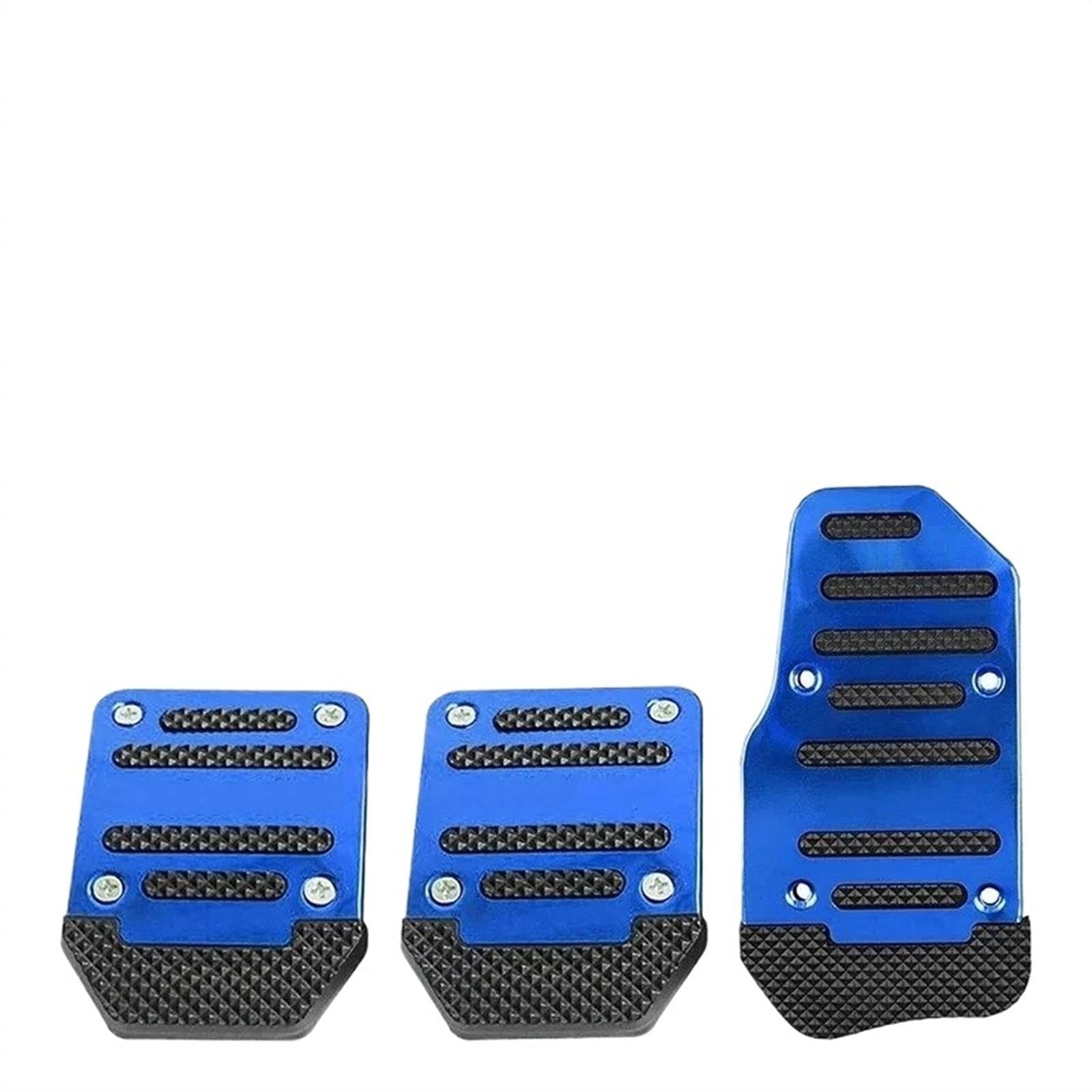 Pedalkappen Universal Aluminium Auto Automatikgetriebe Pedal Cover Set Kit Anti Skid Pedal Bremse Kupplung Gaspedal Abdeckungen Bremse Pedalkappen(Manual Blue Set) von CENAP