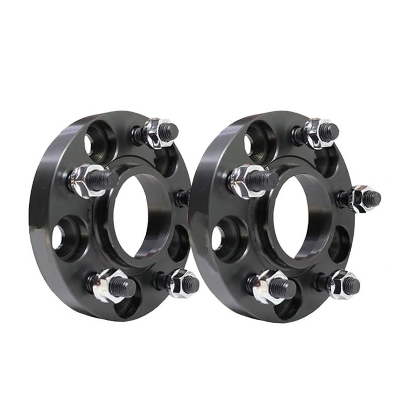 Spurverbreiterung Für Tesla Für Modell S Für Modell X M14xP1.5 2 Stück PCD 5x120 CB 64,1mm 7075 Geschmiedeter Spurverbreiterung Adapter 5 Lug Suit Spurverbreiterungen(2pieces Spacer 25mm-BK) von CENAP