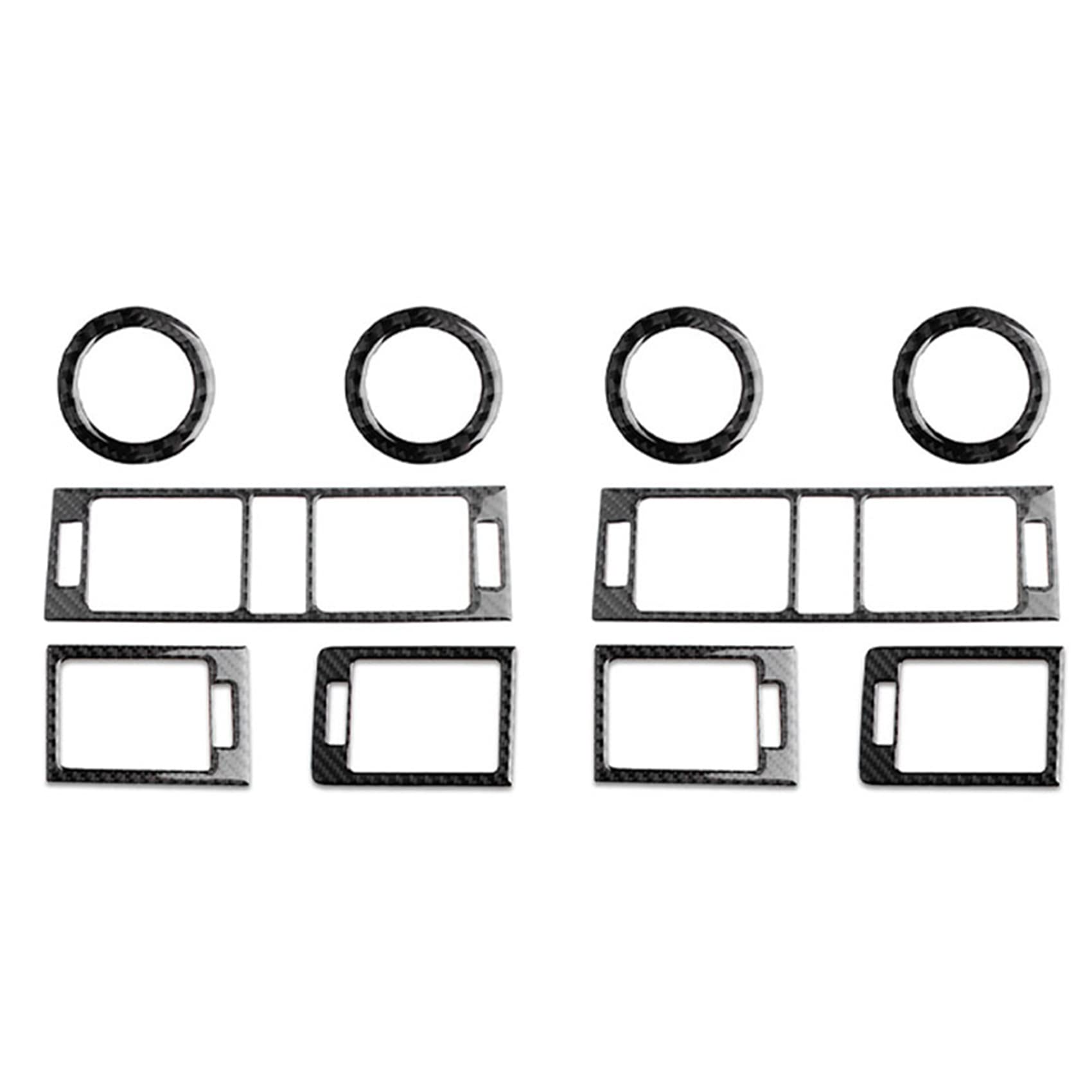 CENMEN 10 Stück Kohlefaser Innenraum Mittelkonsole Instrumententafel Dekoration Luftentlüftungsabdeckung für C-Klasse W204 2007-2013 von CENMEN