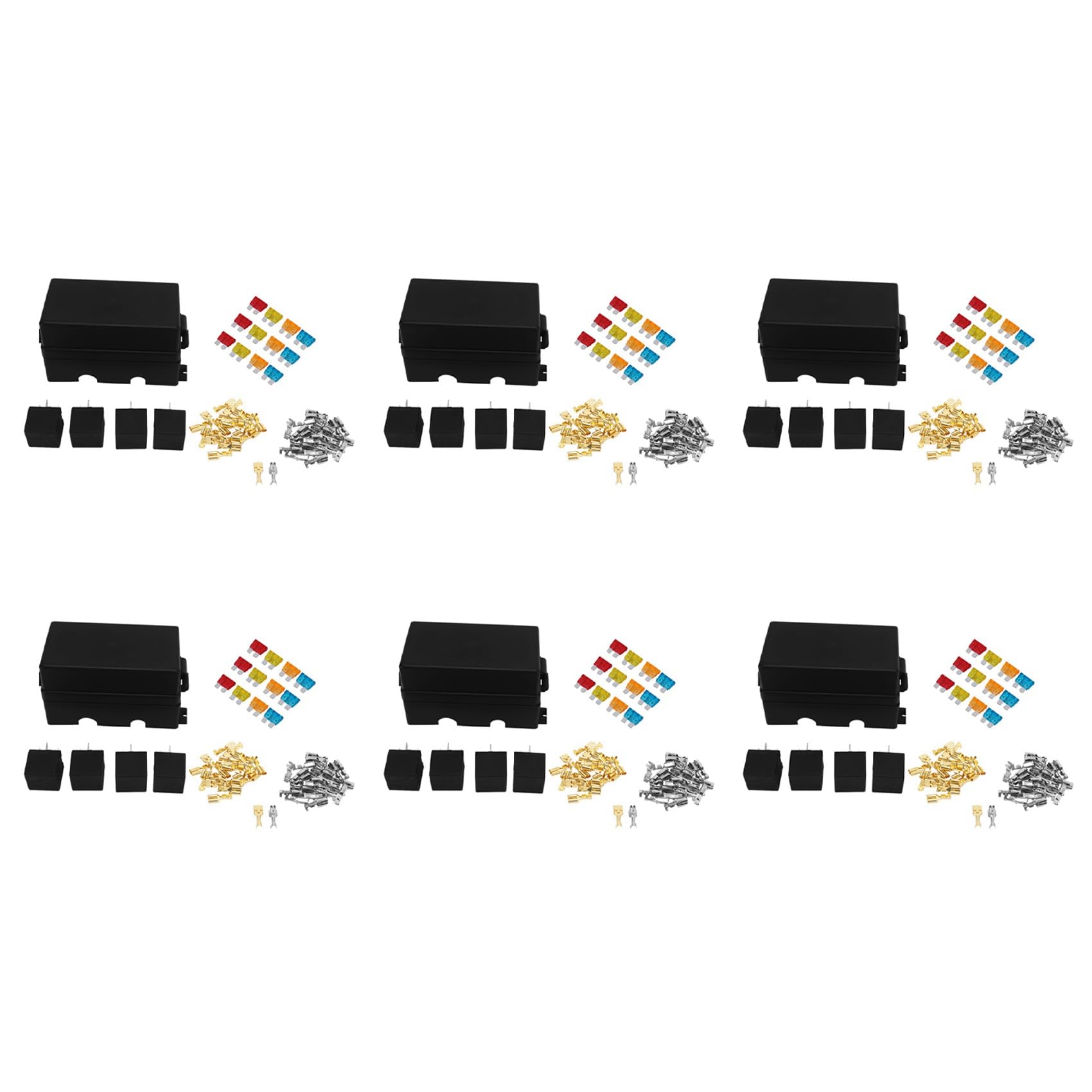 CENMEN 12 Way Blade Sicherungshalter Box mit Flachstecker und Sicherung 24PCS 4Pin 12V 80A Relais für Auto-AnhäNger und Boot von CENMEN