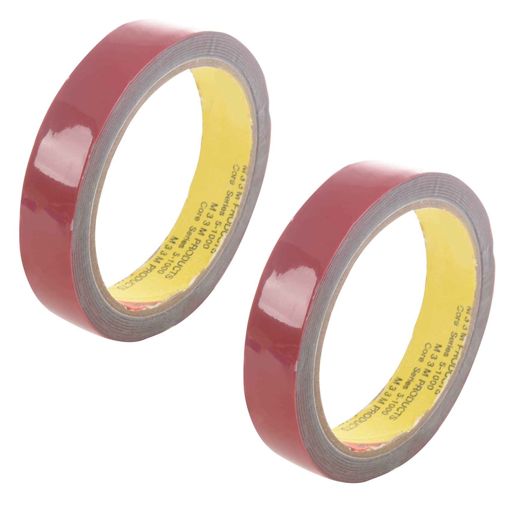 CENMEN 2 x Schaumstoffrolle, ultra-haftend, doppelseitig, super stark und permanent, für Auto, rot, 20 mm x von CENMEN