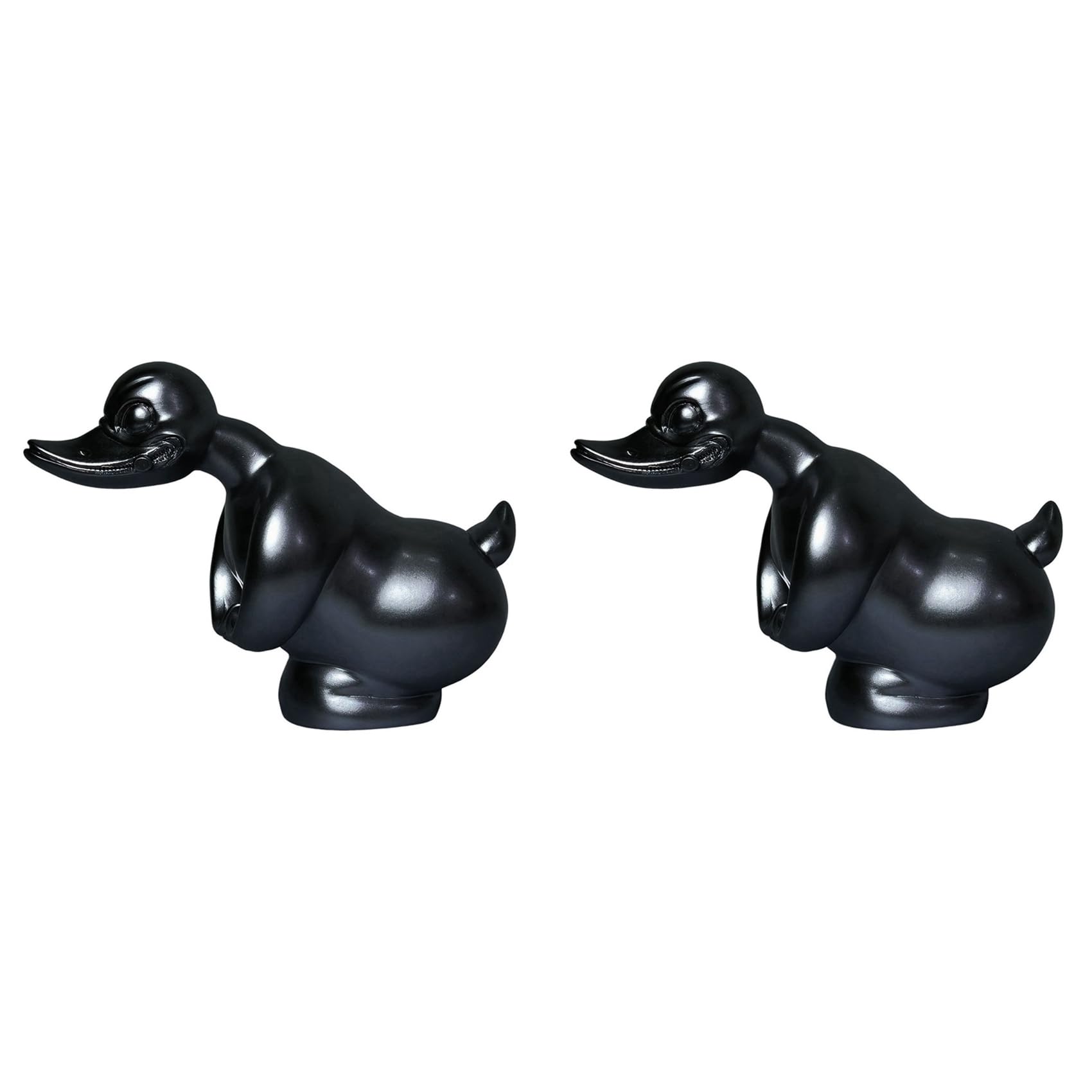 CENMEN 2X Angry Duck Auto-KüHlerfigur Auto-Fronthauben-Aufkleber Auto-Armaturenbrett- Ente DekorationszubehöR, Schwarz von CENMEN