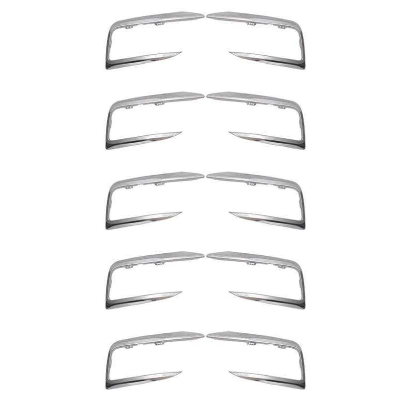 CENMEN 5 Paar Auto-Chrom-FrontstoßStange, Unterer KüHlergrill-Zierstreifen, Nebelscheinwerfer-Abdeckung, für I5 von CENMEN