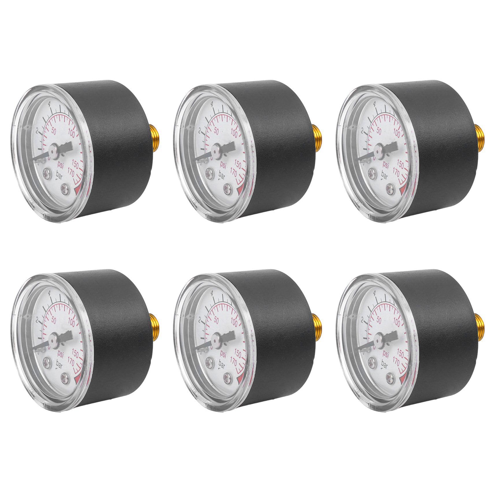 CENMEN 6X 0-12 Bar 0-170 PSI 10 mm Gewinde Gas Luftpumpe Druck Gauge Kompressor Manometer von CENMEN