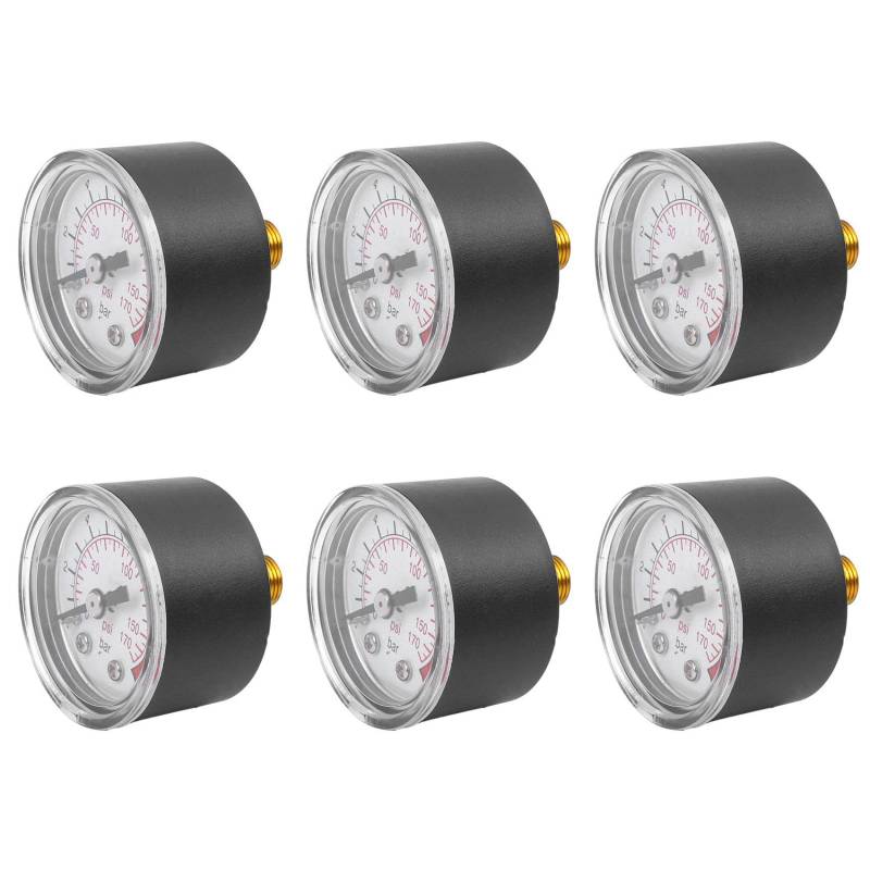 CENMEN 6X 0-12 Bar 0-170 PSI 10 mm Gewinde Gas Luftpumpe Druck Gauge Kompressor Manometer von CENMEN