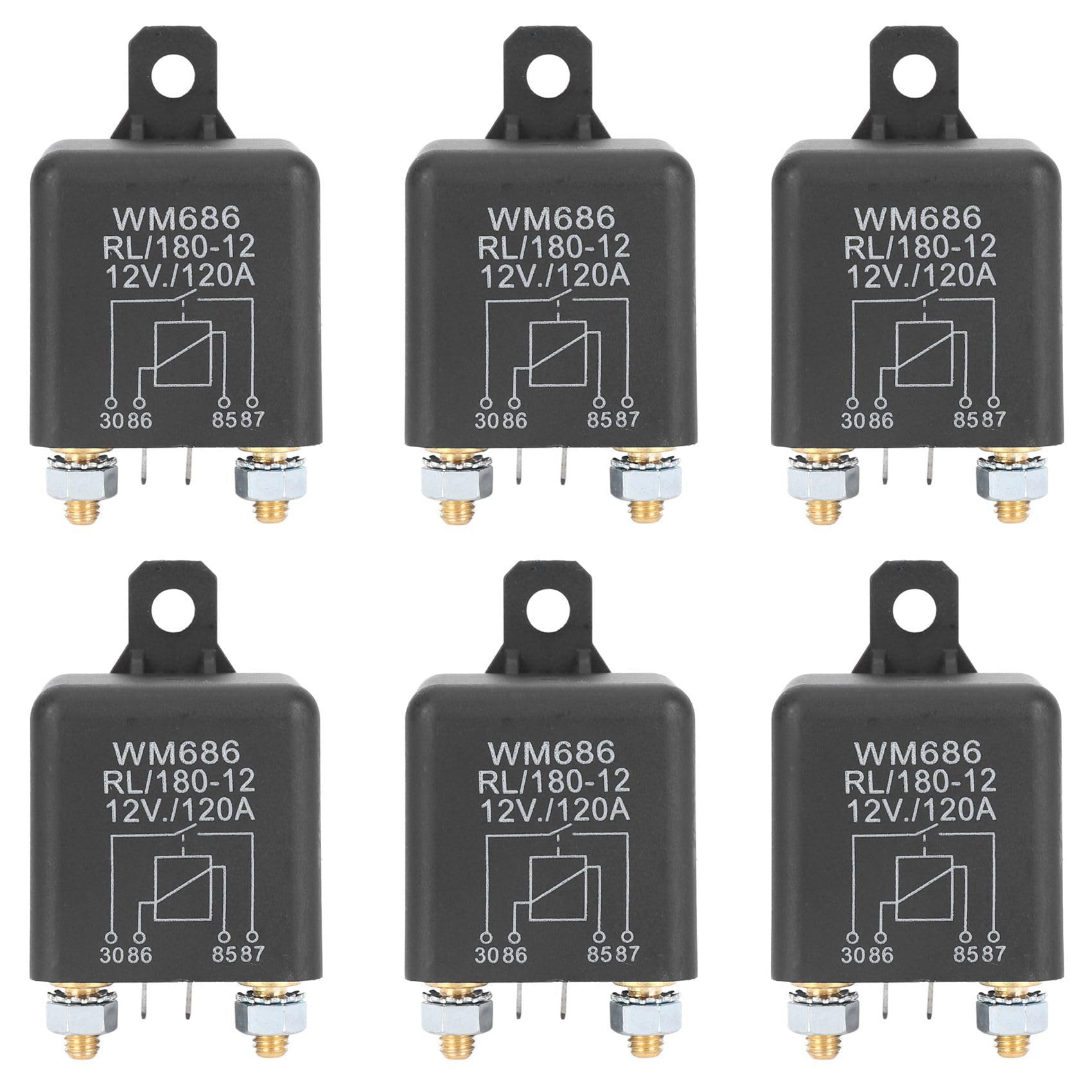 CENMEN 6X DC Batterie Trennrelais 12V/120A Spitzenlast Fuer Pkw Kfz (12V/120A) von CENMEN