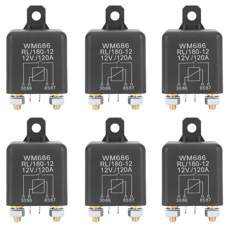 CENMEN 6X DC Batterie Trennrelais 12V/120A Spitzenlast Fuer Pkw Kfz (12V/120A) von CENMEN