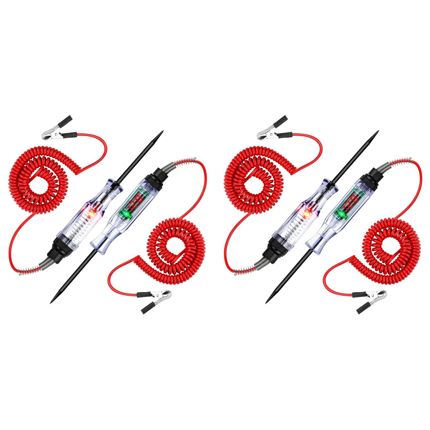 CENMEN Testlicht 4 STÜCKE, 6 V-24 V DC Auto Circuit Tester Licht und Digital LCD Auto Electric Tester Auto Voltage Continuity Test von CENMEN