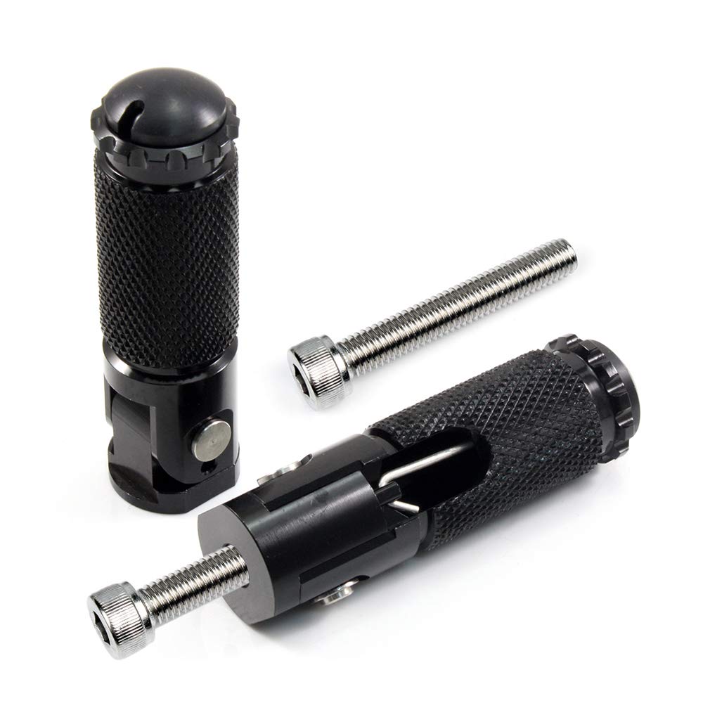 CENPEK 8mm rutschfeste Fahrrad Pegs CNC Universal Motorrad Fahrrad Klappbare Fußstütze Pedal Klappbare Fußrasten Fußstütze Ersatz für R1 R6 R125 R3 R25 MT07 MT-07 MT09 von CENPEK