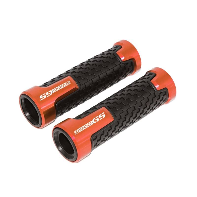 CENSIMYD Motorradzubehör 7/8 Zoll 22 Mm Universallenker Anti-Rutsch-Lenkergriff for B*M&W R1200GS LC R1200 GS GSA Adventure Griffleiste Griffe(Orange) von CENSIMYD