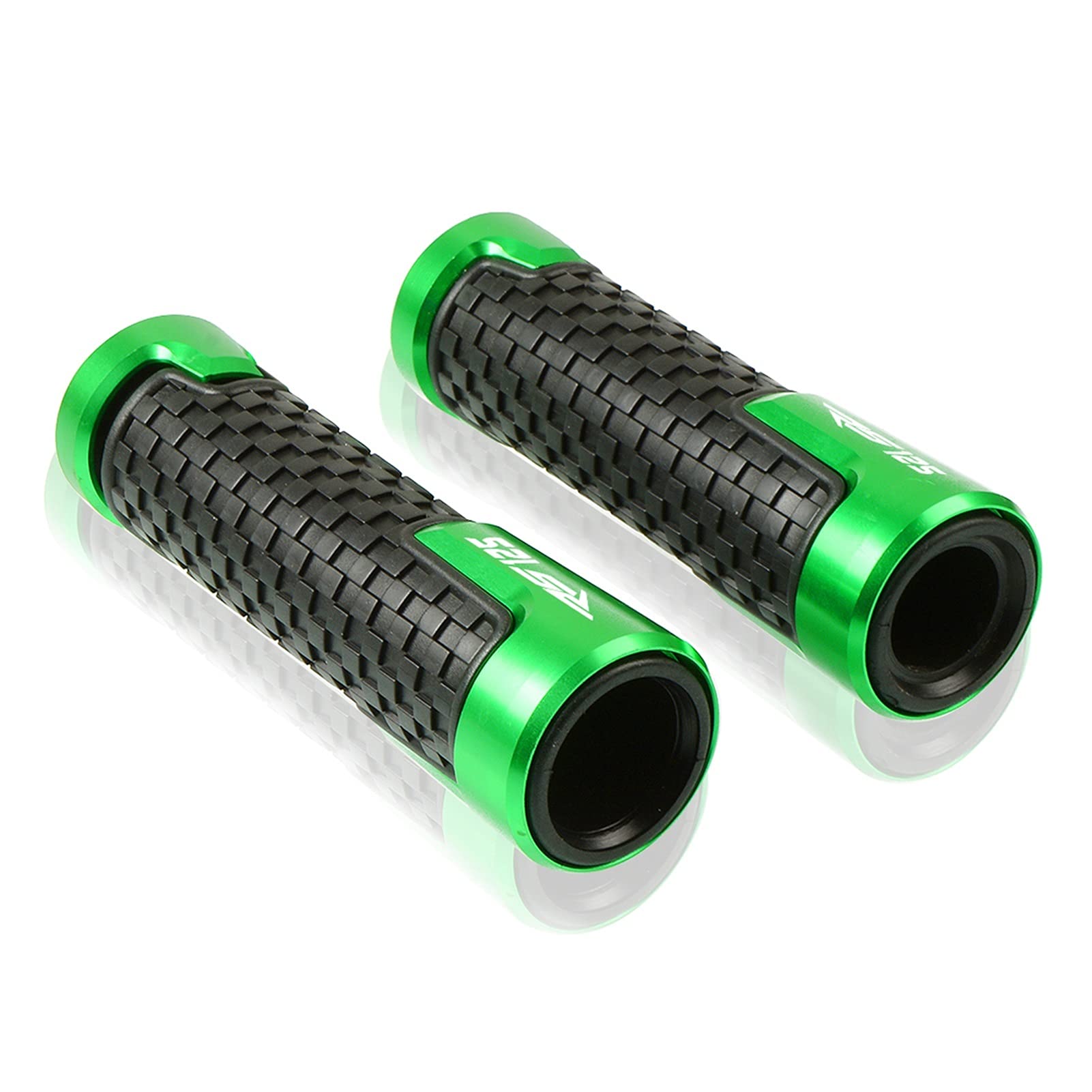 CENSIMYD Motorradzubehör Lenkergriffe 7/8 "22mm Aluminium Racing Motorrad Lenkergriffe for A pri*li&a RS125 RS 125 1996-2010 Griffleiste Griffe(Green) von CENSIMYD