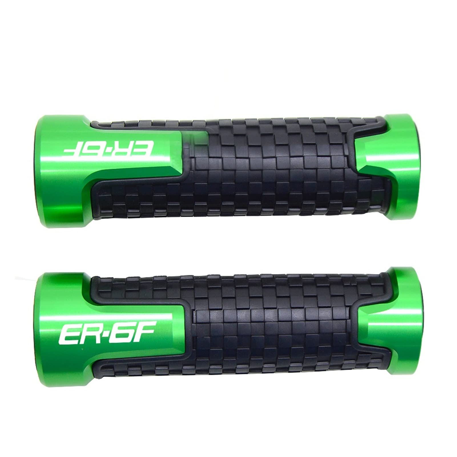 CENSIMYD for Ka*wasa&ki NI*N&JA ER-6F 2006-2018 Er6f Er 6f Motorrad 7/8 "22mm Aluminium Gummi Anti-Rutsch-Griff Griffstange Lenkergriffe 1 Bestellung Griffleiste Griffe(Green) von CENSIMYD