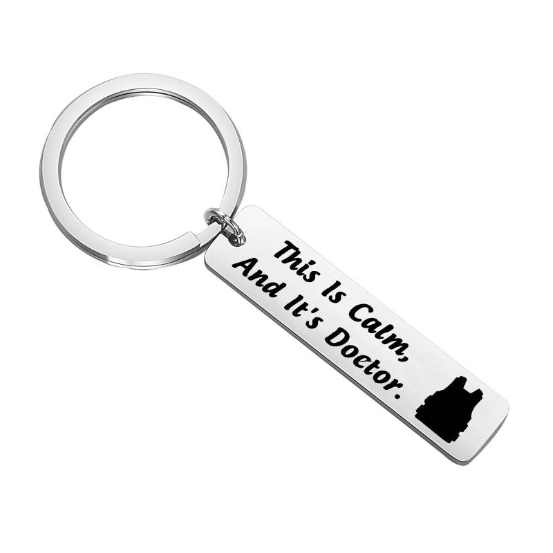 CENWA Criminal Show Inspired Gift This is Calm and Its Doctor Keychain Criminal Show Fans Gift, Stahlfarbe, Large von CENWA