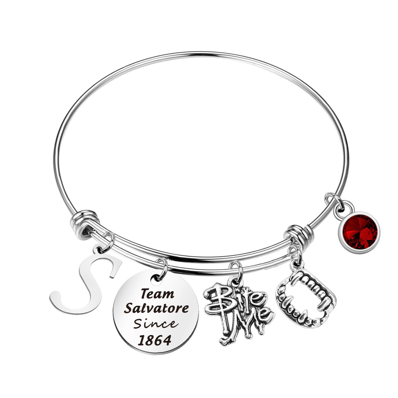 CENWA Team Damon/Stefan/Salvatore Since 1864 Schlüsselanhänger Vampir Fandom Geschenkidee (Team Salvatore br), Stahlfarbe, Large von CENWA