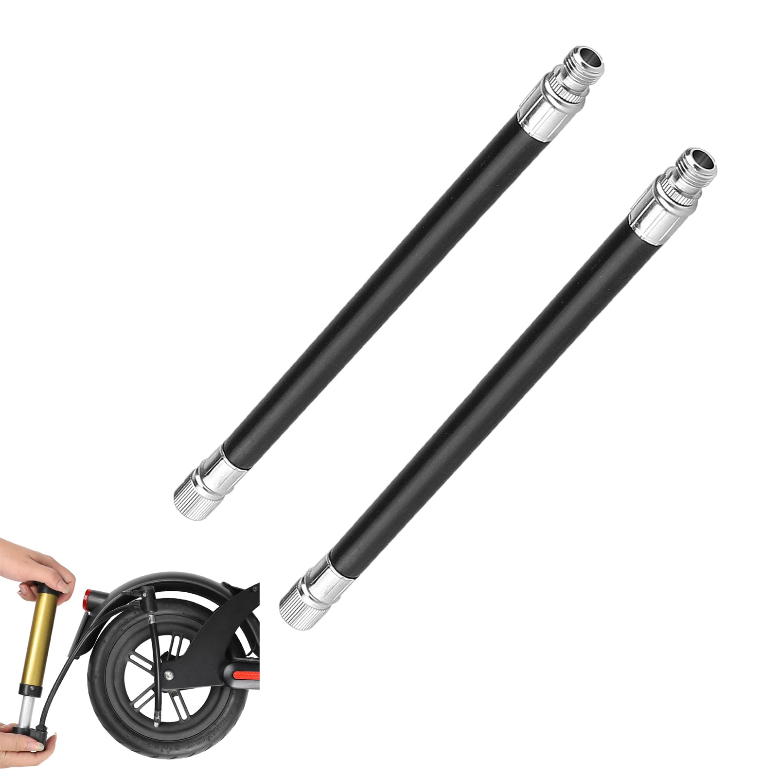 CERFFOOL Aufblasbare Ventilverlängerung Adapter für Xiaomi M365 Pro Pro2 1S Luftpumpe Verlängerung Schlauch Ersatzteile für Elektroroller Fahrrad Motorrad (2 PCS) von CERFFOOL