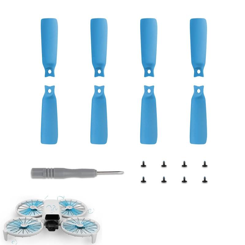 CERFFOOL Ersatzpropeller für DJI Flip Propeller, leicht, Schnellverschluss, mit Schrauben und Schraubendreher für Drohnen-Zubehör (blau), 8 Stück von CERFFOOL