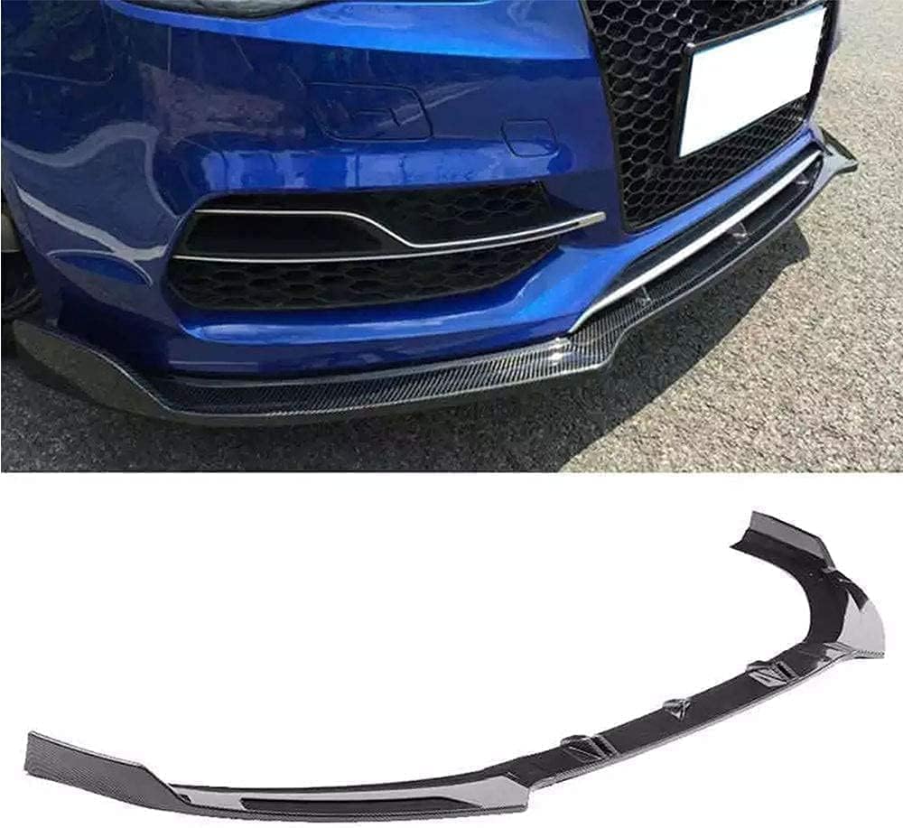 Frontstoßstange Lippe Spoiler Für Audi A3 S3 8V 2014 2015 2016, Spoiler Umlenker Diffusor Auto Frontspoiler Splitter Bodykit,Carbon fibre von CEUOSWRD