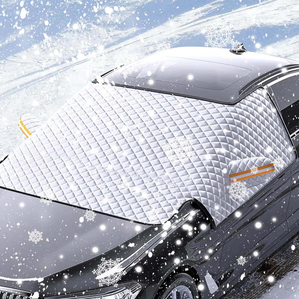 CEWROM Frontscheibenabdeckung Winter, Windschutzscheibenabdeckung, Scheibenabdeckung Auto, Autoscheibenabdeckung, Winterabdeckung Eisschutzfolie für Gegen Schnee Frost und Sonne, 175x115CM von CEWROM