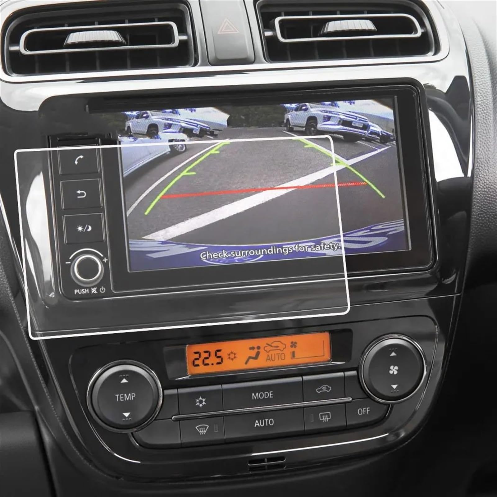 CEWSUIO Kompatibel Mit Mitsubishi Für Mirage 2020 2021 2022 6,25 Zoll Auto-GPS-Navigation, Displayschutzfolie Aus Gehärtetem Glas, Innenausstattung GPS Navigation Schutzfolie von CEWSUIO