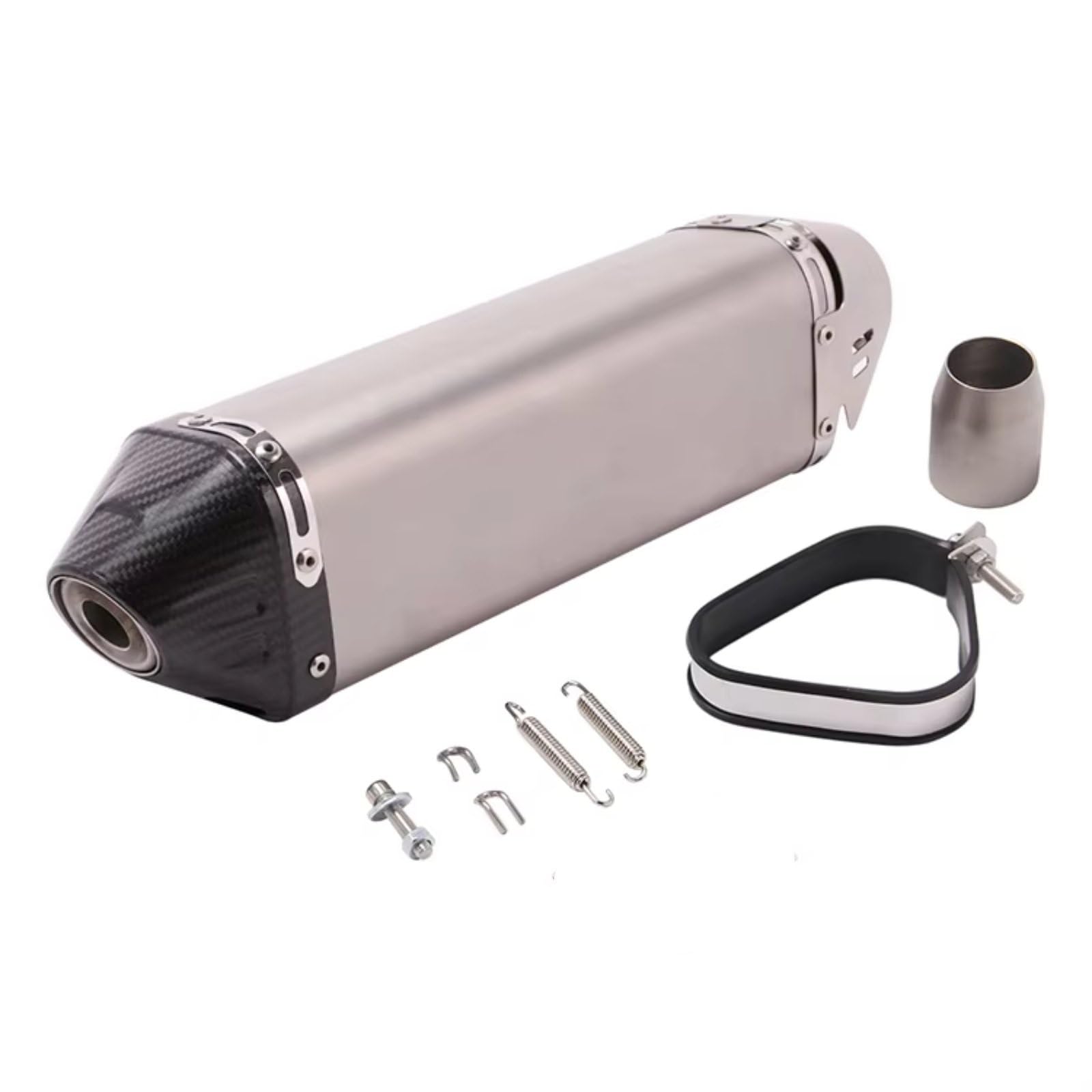 CEWSUIO Kompatibel Mit PCX125 Für NMAX155 Für FZ1N 51 Mm Universal-Motorradauspuffschalldämpfer Motorradschalldämpfer Auspuffrohr Motorrad Auspuffrohr(F Carbon end Cap) von CEWSUIO