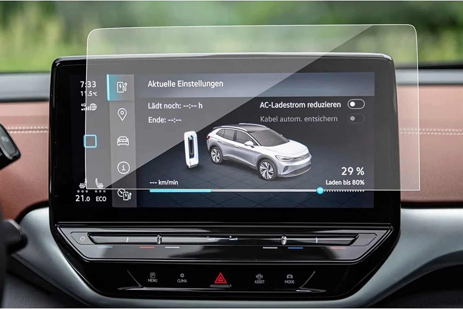 CEWSUIO Kompatibel Mit VW Für ID.3 2020 2021 2022 2023 Auto-GPS-Navigation Und Armaturenbrett-Bildschirm Aus Gehärtetem Glas Schutzfolie GPS Navigation Schutzfolie von CEWSUIO