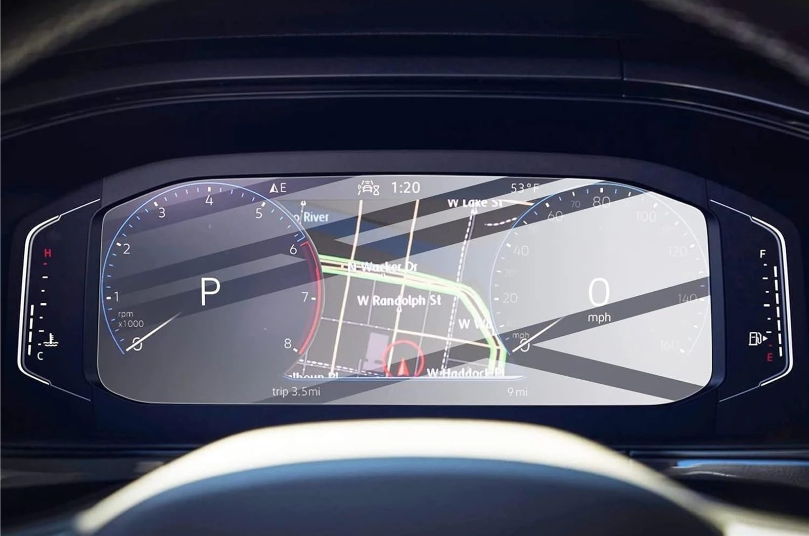 CEWSUIO Kompatibel Mit VW Für Taos 2022, Auto-GPS-Navigation Und Armaturenbrett-Bildschirm, Schutzfolie Aus Gehärtetem Glas, Auto-Innenausstattung GPS Navigation Schutzfolie(Dashboard) von CEWSUIO