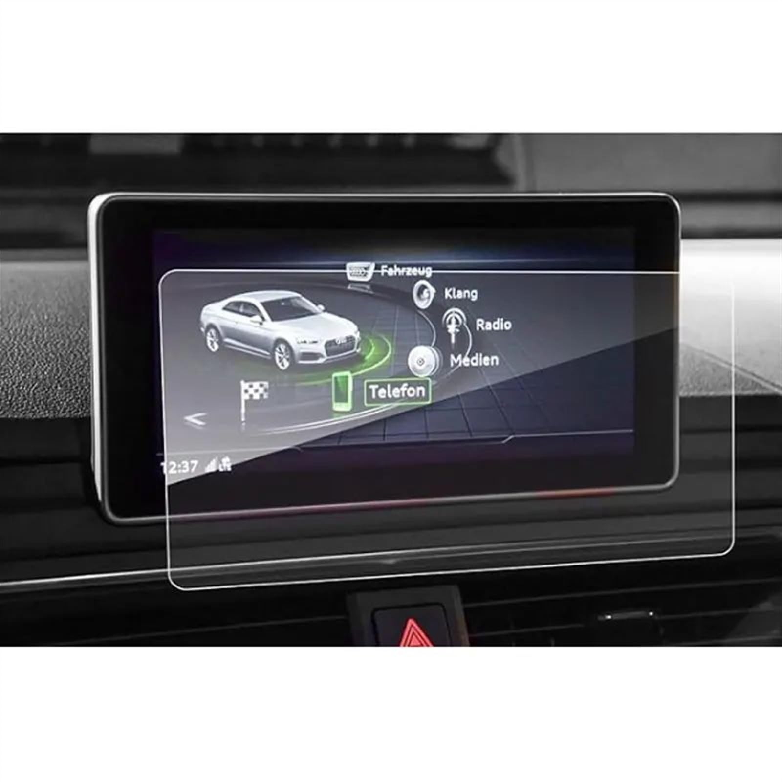 CEWSUIO Kompatibel mit für A4 B9 S4 A5 S5 Q5 2019 2020 2021 Auto-GPS-Navigations-Armaturenbrett-LCD-Bildschirm Displayschutz aus gehärtetem Glas GPS Navigation Schutzfolie(220x110mm) von CEWSUIO