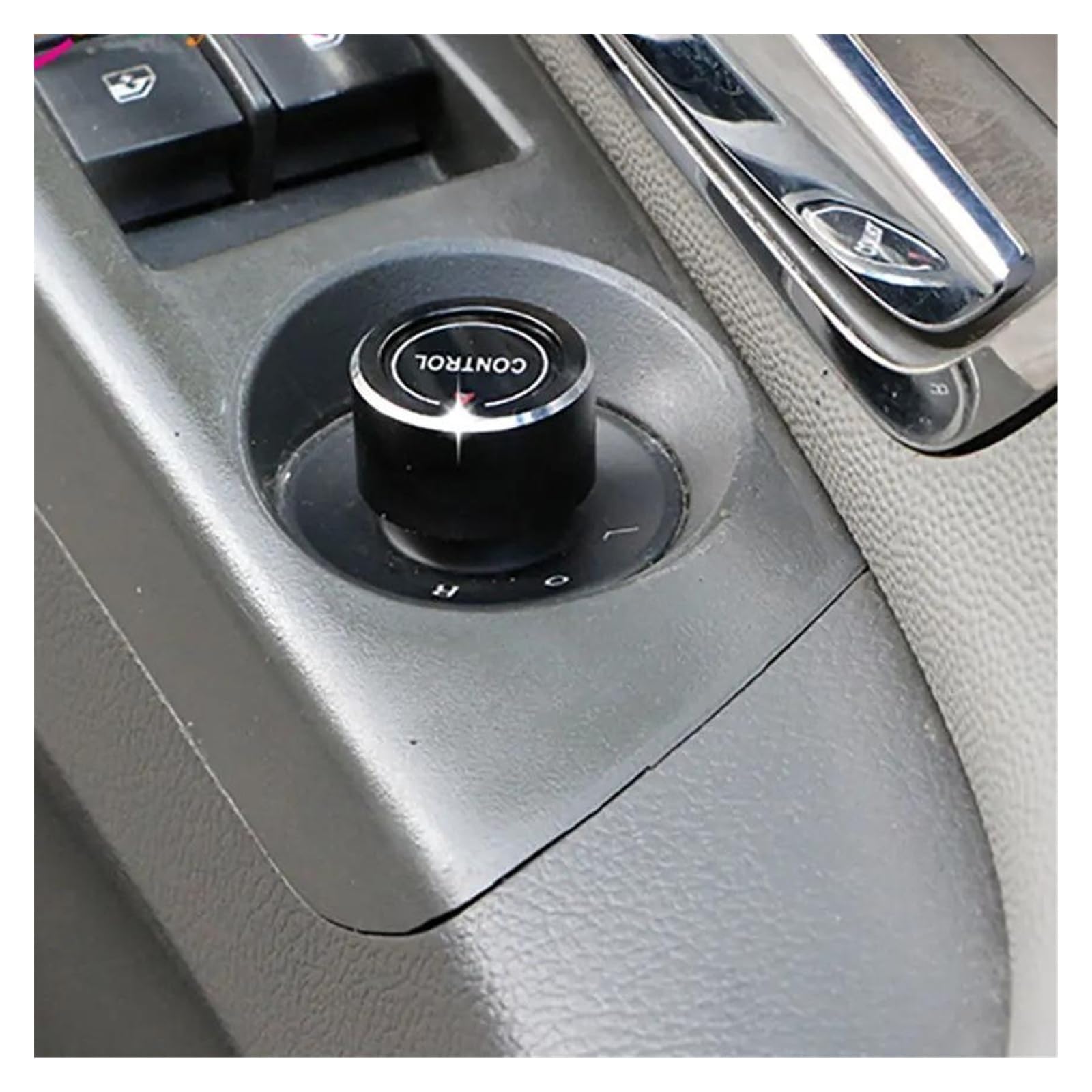 Aufkleber Abdeckung Auto-Rückspiegel-Druckknopf-Knopf-Abdeckung Für Chevrolet Für Cruze 2009–2014 Zubehör Steuerknopf-Schalter-Aufkleber Panel Interieurleisten(Black Knob Cover) von CEXBIRC