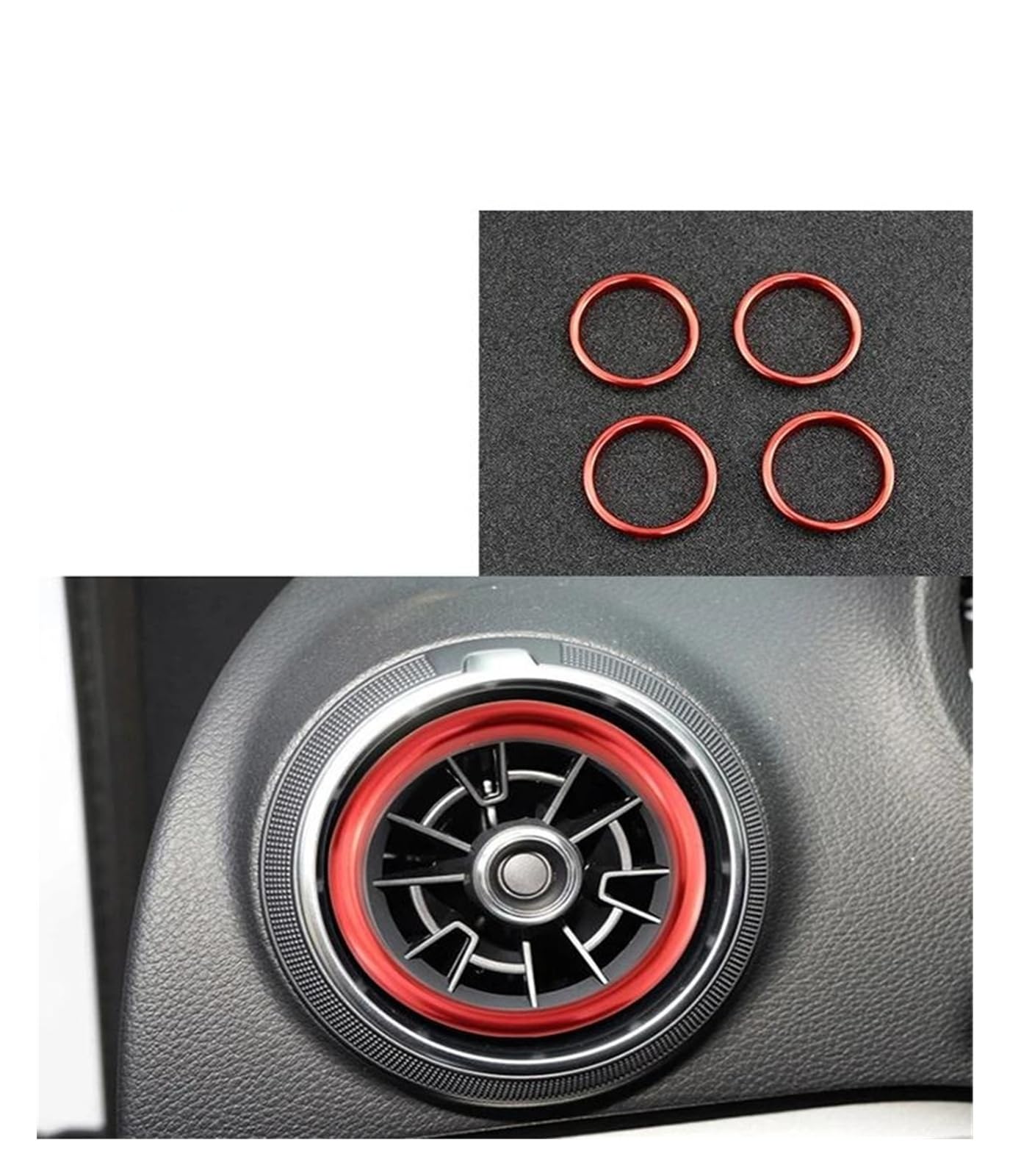 Aufkleber Abdeckung Auto Styling Center Konsole Multimedia Knob Schalter Tasten Rahmen Abdeckung Aufkleber Trim Für A3 V8 S3 Auto Innen Zubehör Panel Interieurleisten(C Model Red) von CEXBIRC