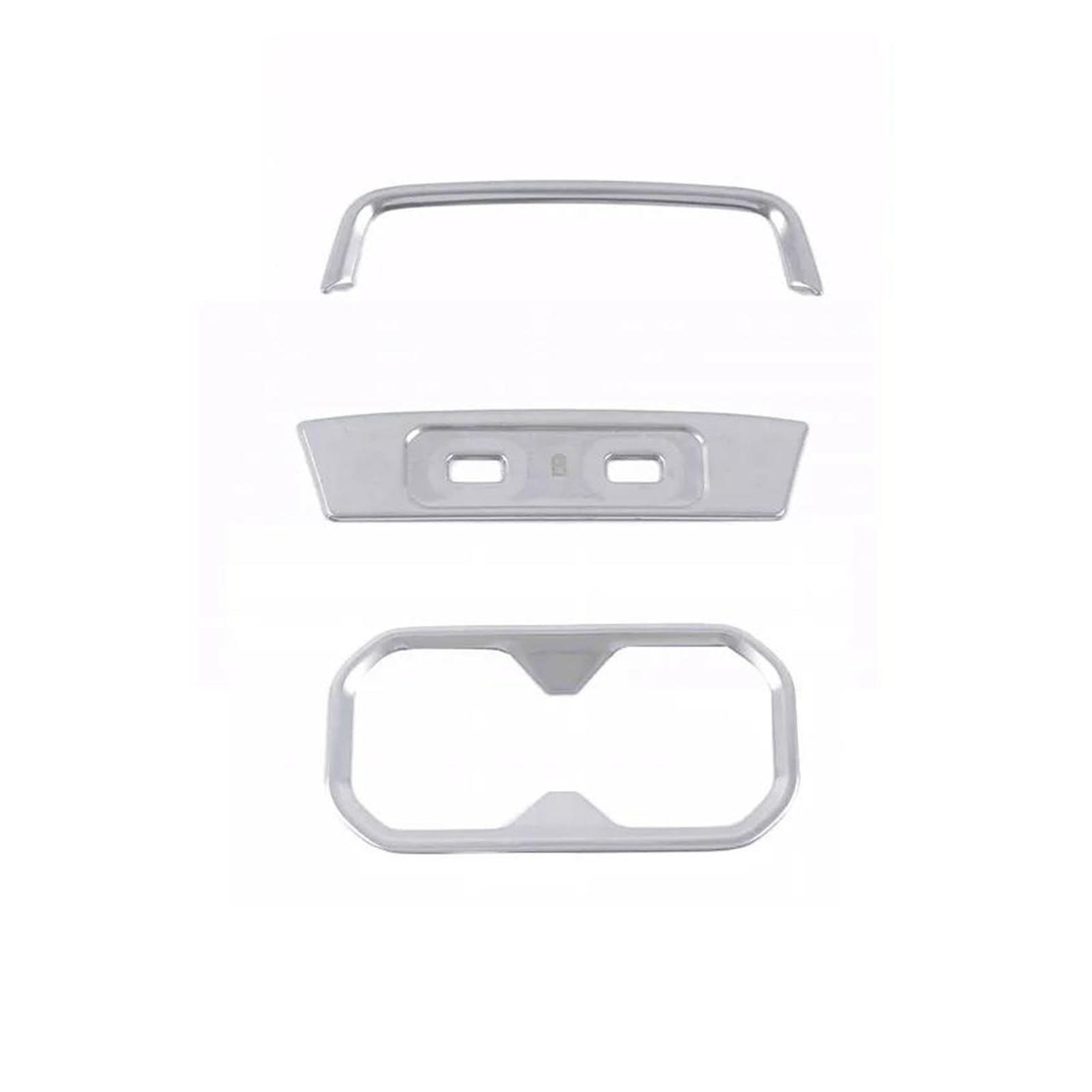 Aufkleber Abdeckung Innere Lagerung Box Tasse Halter Trim Auto Interior Styling Zubehör Abdeckung Für Geely Für Monjaro Für Kx11 Für Manjaro 2023 Panel Interieurleisten(Full Set Silver) von CEXBIRC