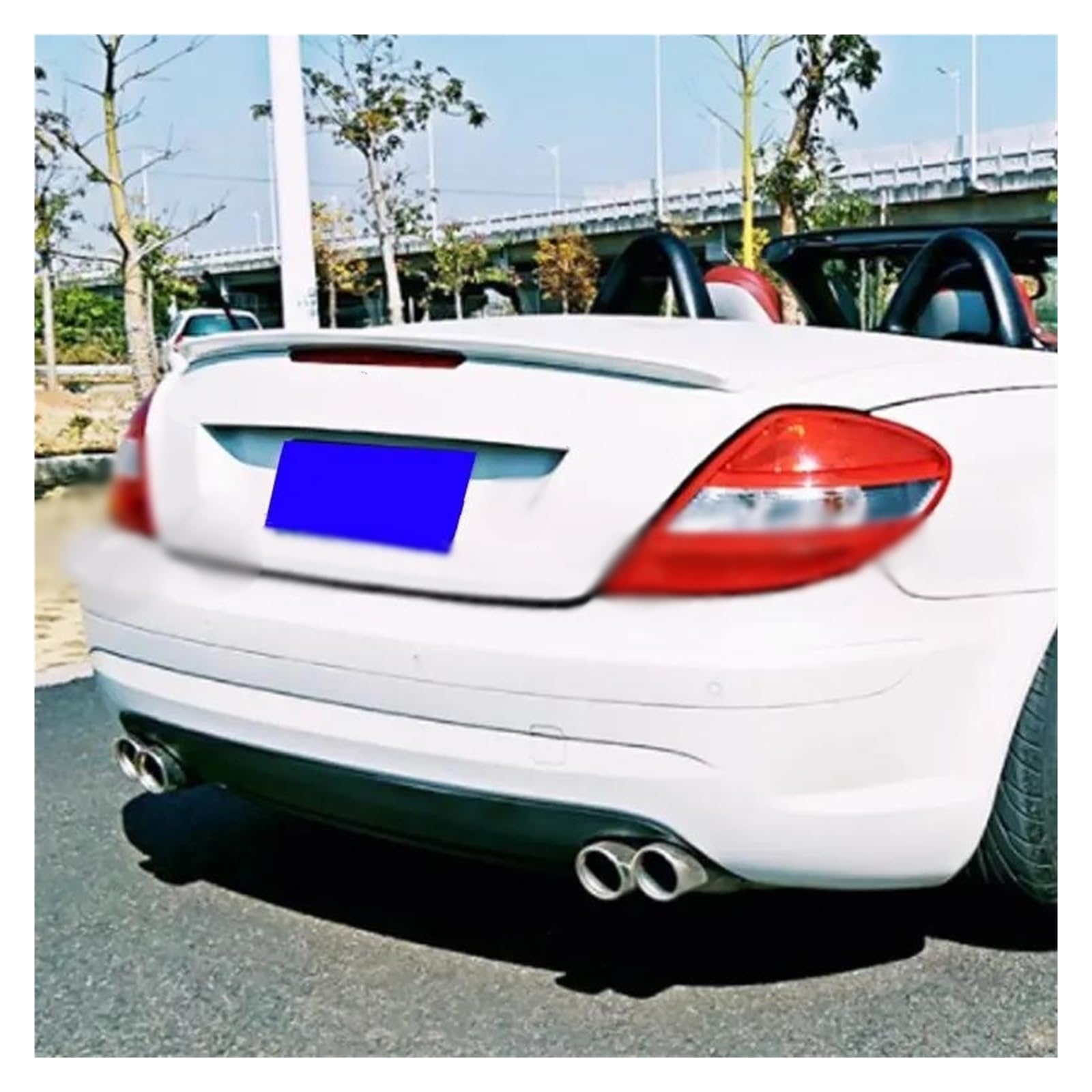 Auto Heckspoiler Heckflügel ABS Auto Heckspoilerlippe Kofferraumspoiler Flügel Für Benz Für SLK R171 Für Benz Für SLK 200 Für SLK 35 Klasse R171 2005-2010 Auto Spoilerlippe(Carbon Fiber Pattern) von CEXBIRC