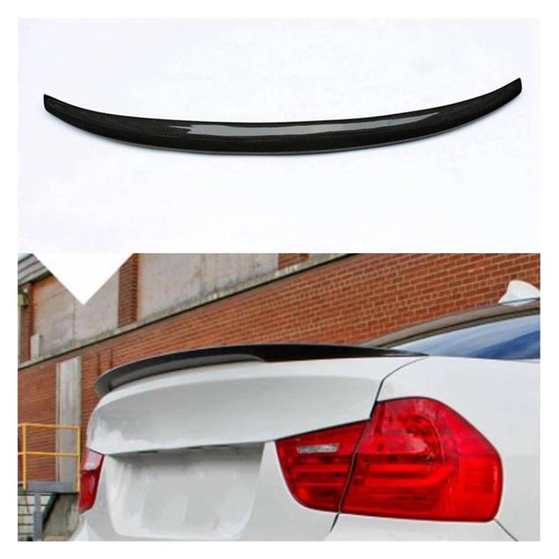 Auto Heckspoiler Heckflügel Auto Styling Carbon Fiber Hinten Dach Spoiler Stamm Lippe Boot Flügel Für E90 M3 318i 320i 325i 330i 2005-2011 E90 Limousine Auto Spoilerlippe(Kohlefaser) von CEXBIRC