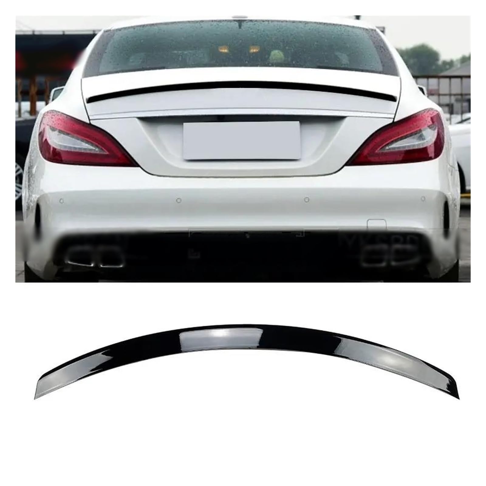 Auto Heckspoiler Heckflügel Für Benz Für CLS Klasse W218 Heckspoiler Heckspoilerflügel Für AMG Style 2011 2012 2013 2014 2015 2016 Heckflügel Auto Spoilerlippe(Carbon Fiber Pattern) von CEXBIRC