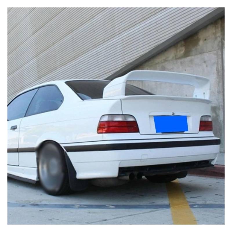 Auto Heckspoiler Heckflügel Für E36 M3 Spoiler 1990-2000 M3 Serie Spoiler Mit Licht ABS Kunststoff Heckspoiler Heckflügel Heckspoiler Auto Spoilerlippe(Weiß) von CEXBIRC