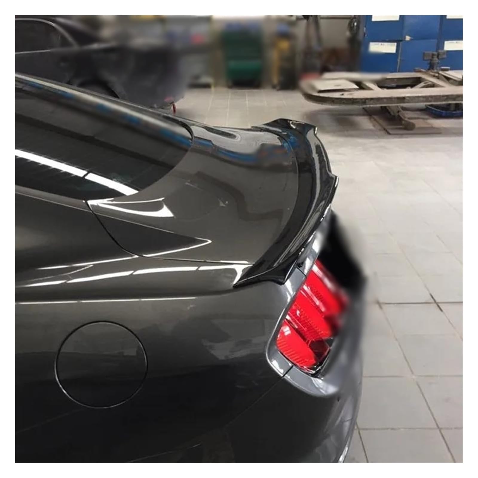 Auto Heckspoiler Heckflügel Für Ford Für Mustang 2015 2016 2017 Hinten Stamm Flügel Spoiler ABS Primer Spoiler Auto Styling Heckspoiler Heckflügel Auto Spoilerlippe(Carbon Fiber Pattern) von CEXBIRC