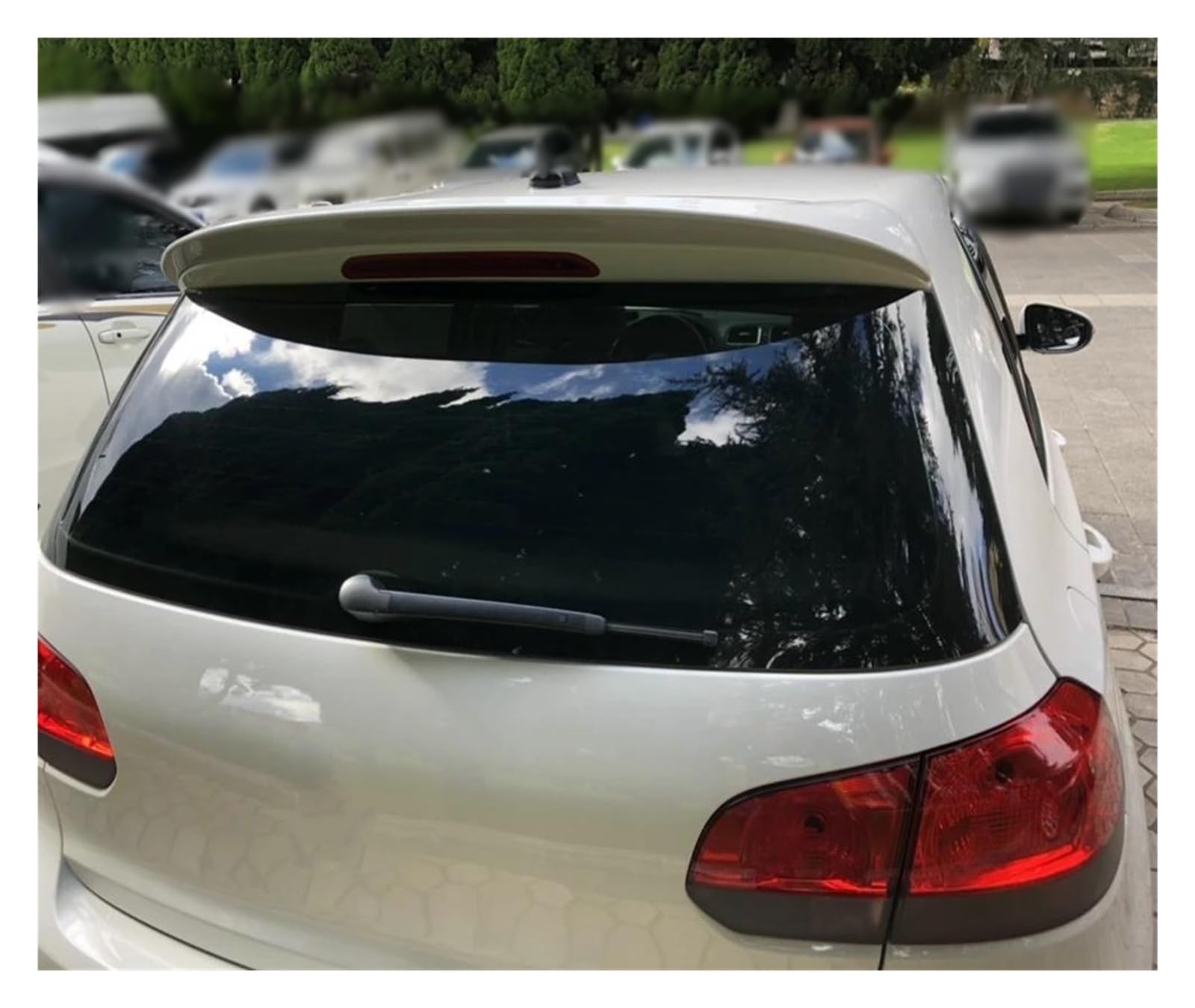 Auto Heckspoiler Heckflügel Für VW Für Golf 6 2010 2011 2012 2013 Dachspoiler ABS Kunststoff Auto Heckklappe Dachflügel Unlackiert Primer Heckspoiler Auto Spoilerlippe(Gelb) von CEXBIRC