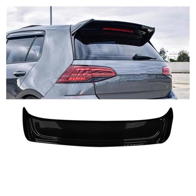 Auto Heckspoiler Heckflügel Für VW Für Golf 7 MK7 7.5 Für GTI Für GTD Für GTE Spoiler 2014 2015 2016 2017 2018 2019 Heckdach Kofferraumspoiler Flügel ABS Auto Spoilerlippe(Bright Black) von CEXBIRC