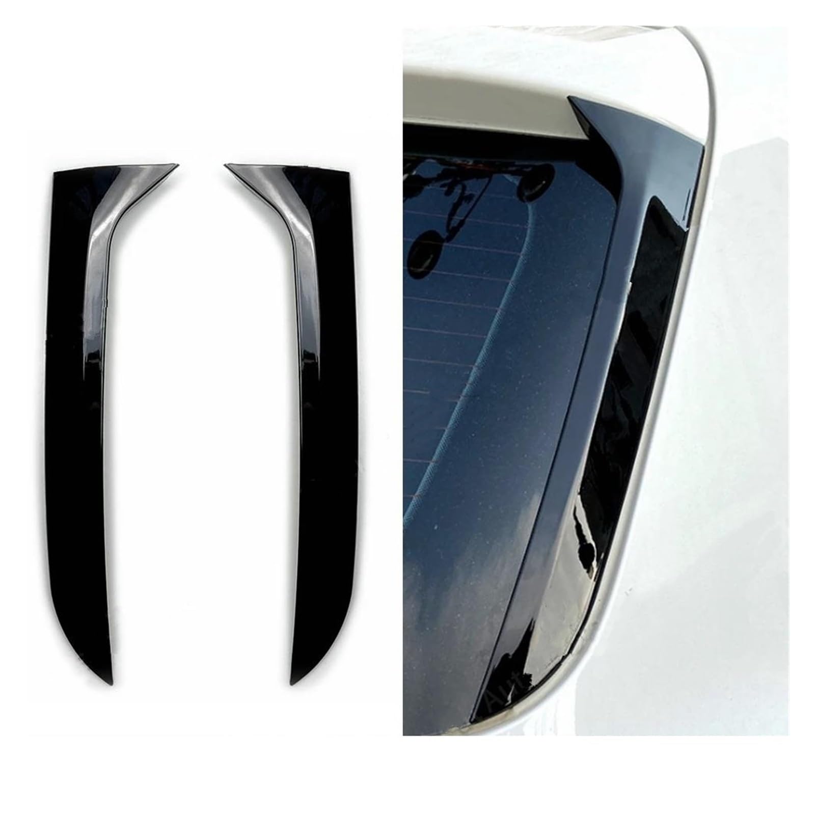 Auto Heckspoiler Heckflügel Für VW Für Tiguan MK1 2007-2016 Auto Heckscheibe Seitenflügel Spoiler Aufkleber Verkleidung Abdeckung Body Kits Tuning Glanz Schwarz Auto Spoilerlippe von CEXBIRC