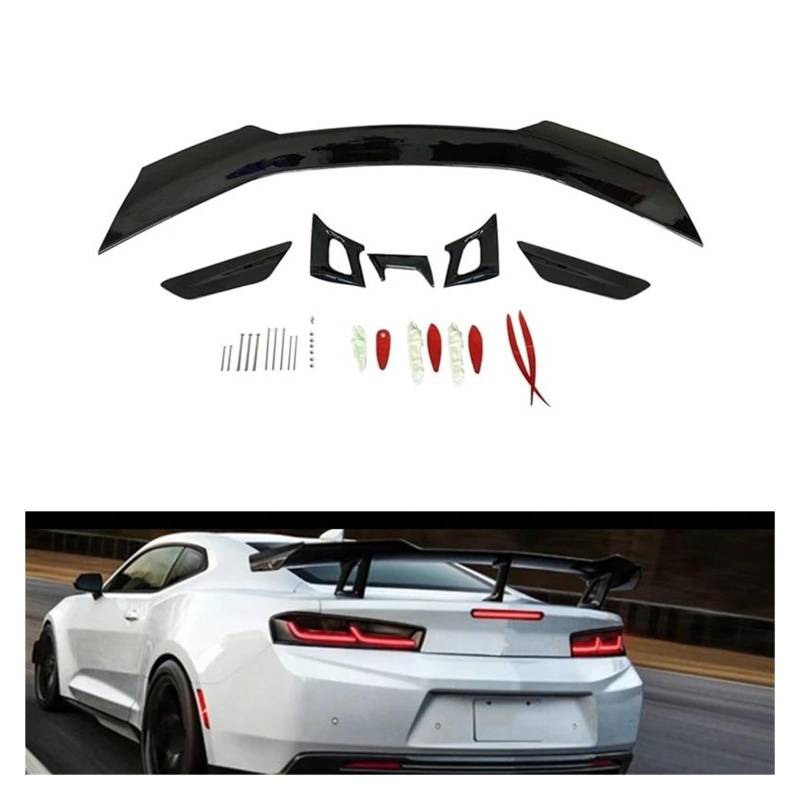 Auto Heckspoiler Heckflügel Für ZLE Stil Heckspoiler Für Chevrolet Für Camaro 2016 2017 2018 2019 Glänzend Schwarz Heckklappe Heckspoiler Heckflügel Auto Spoilerlippe von CEXBIRC